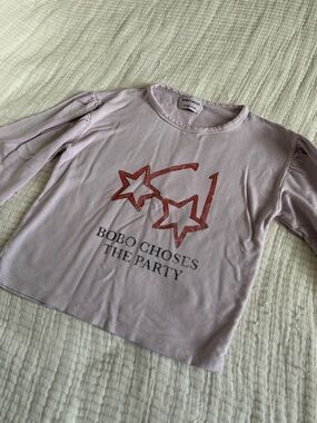 Bobo Choses Lilac Long Sleeve Graphic Tee
